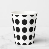 白黒大サイズ水平水玉模様 紙コップ (左)