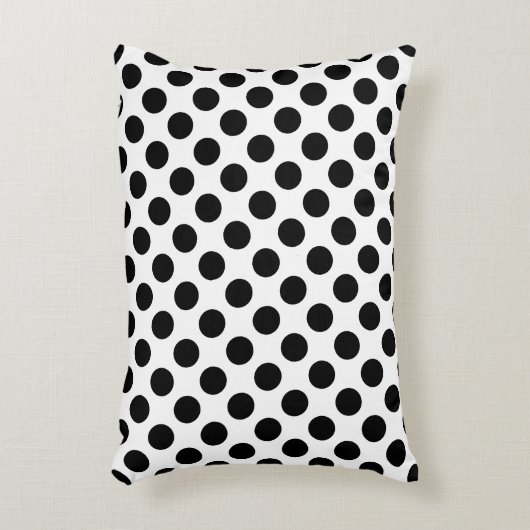 白黒大サイズ水玉模様 アクセントクッション (正面(垂直))