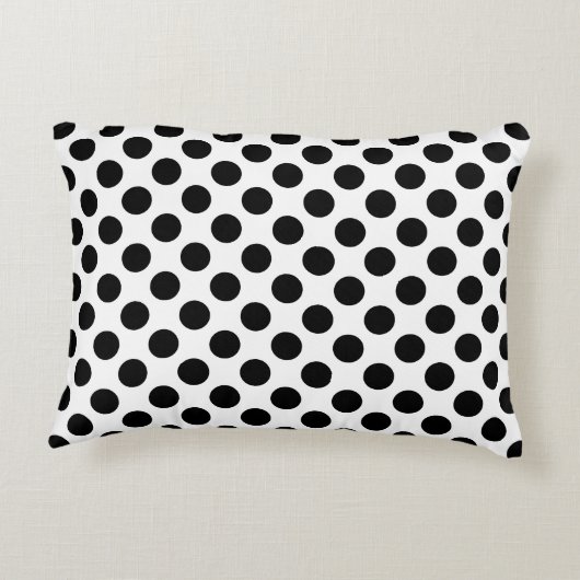 白黒大サイズ水玉模様 アクセントクッション (裏面)