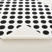 白黒大サイズ水玉模様 シェルパブランケット (3/4)