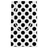 白黒大サイズ水玉模様 スモールペーパーバッグ (正面)