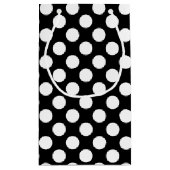 白黒大サイズ水玉模様 スモールペーパーバッグ (裏面)