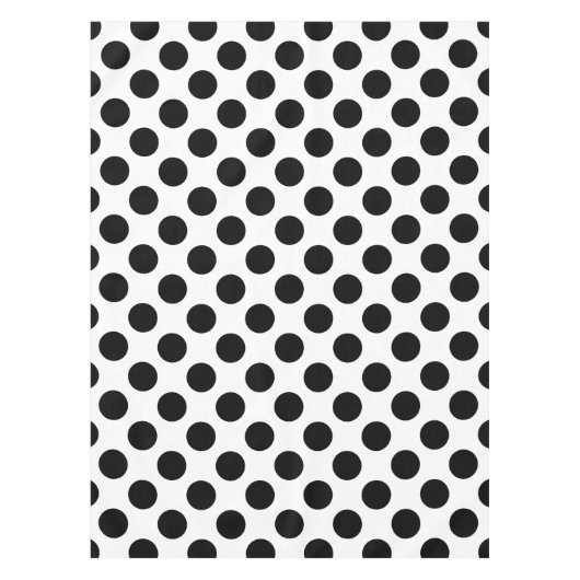 白黒大サイズ水玉模様 テーブルクロス (正面)