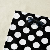 白黒大サイズ水玉模様 ビーチタオル (インサイチュ)