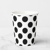 白黒大サイズ水玉模様 紙コップ (左)