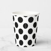 白黒大サイズ水玉模様 紙コップ (右)