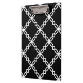 白黒大ファンシークローバーパターン クリップボード (左)