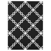 白黒大ファンシークローバーパターン クリップボード (裏面)