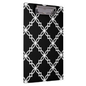 白黒大ファンシークローバーパターン クリップボード (右)