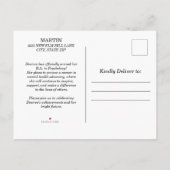 白黒大学写真卒業 インビテーションポストカード (裏面)