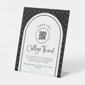 白黒大学基金QRコード台座標識 台座サイン (正面)