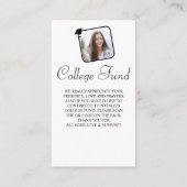 白黒大学基金QR卒業 エンクロージャーカード (裏面)