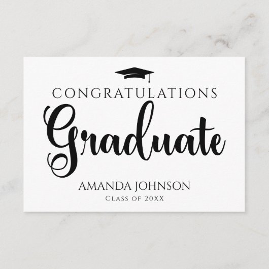 白黒大学院博士課程修了 エンクロージャーカード (正面)