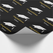 白黒大学院生おめでとう ラッピングペーパー (コーナー)