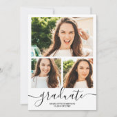 白黒大学院生の台本4枚の写真 招待状 (正面)