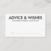 白黒大学院生卒業党 アドバイスカード (正面)