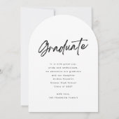 白黒大学院発表写真Archカード 招待状 (裏面)