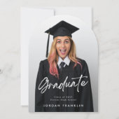 白黒大学院発表写真Archカード 招待状 (正面)