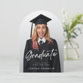 白黒大学院発表写真Archカード 招待状 (スタンド正面)