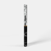 白黒大理石あなたの手紙サムスンギャラクシーケース SAMSUNG GALAXYケース (右側面)