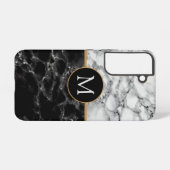 白黒大理石あなたの手紙サムスンギャラクシーケース SAMSUNG GALAXYケース (裏面横)