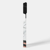 白黒大理石とグリッター iPhoneケース (右側面)