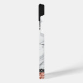 白黒大理石とグリッター iPhoneケース (左側面)