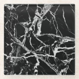 白黒大理石のガラスコースター ガラスコースター