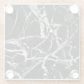 白黒大理石のガラスコースター ガラスコースター (裏面)