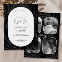 白黒大理石の写真卒業