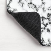 白黒大理石の背景 マウスパッド (コーナー)