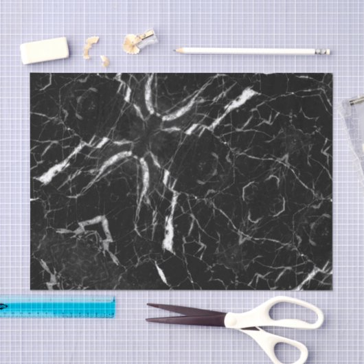 白黒大理石の質のギフトのティッシュペーパー 薄葉紙 (クラフト)