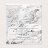 白黒大理石の髪とメイクアップ 名刺 (内部フラット)