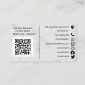 白黒大理石を掃除いただきありがとうございます コーリングカード (裏面)