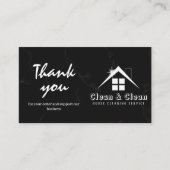 白黒大理石を掃除いただきありがとうございます コーリングカード (正面)