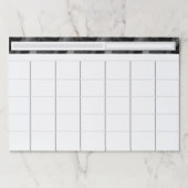 白黒大理石ウィークリーカレンダーパッド ペーパーパッド (正面)