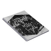 白黒大理石ウェディングプランナーフューチャーミセス ノートブック (右側)