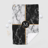 白黒大理石カスタム製レターゴルフタオル ゴルフタオル (インサイチュ)