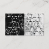 白黒大理石カスタム製名刺テンプレート 名刺 (裏面)
