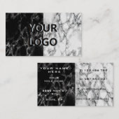 白黒大理石カスタム製名刺テンプレート 名刺 (正面/裏面)