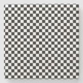 白黒大理石コ市松模様にースター ストーンコースター (正面)