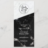 白黒大理石サロンビジネス価格表 メニュー (裏面)