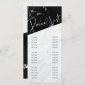 白黒大理石サロンビジネス価格表 メニュー (正面/裏面)