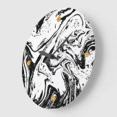 白黒大理石スタイルアクリル時計 ラージ壁時計 (傾斜)