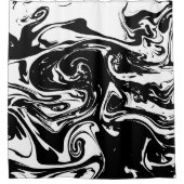 白黒大理石スタイルシャワーカーテン シャワーカーテン (正面)