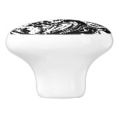 白黒大理石スタイルセラミックプル セラミックノブ (側面)