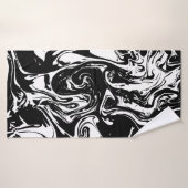 白黒大理石スタイルバスタオル バスタオル (バスタオル)