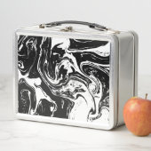 白黒大理石スタイルメタル弁当箱 メタルランチボックス (インサイチュ)