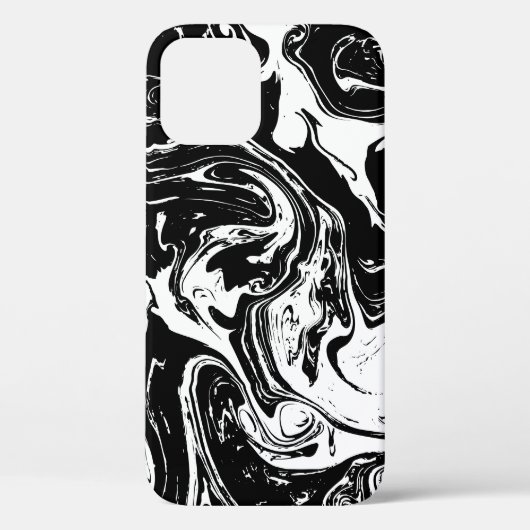 白黒大理石スタイルiPhone 12 Proケース Case-Mate iPhoneケース (裏面)