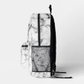 白黒大理石スパークルきらきら光るモノグラム プリントバックパック (右)